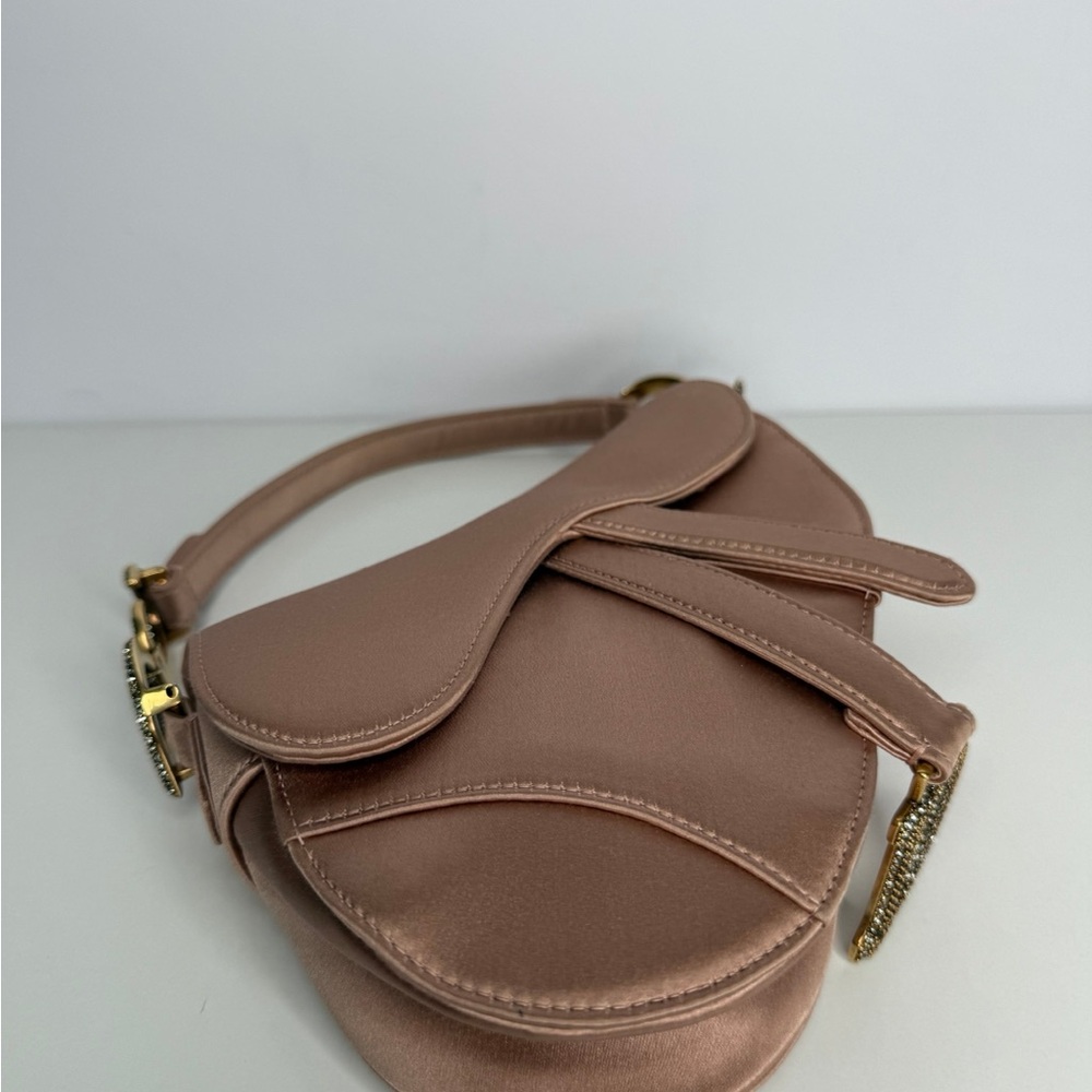 Christian Dior Satin Crystal Mini Saddle Bag
Powder Beige - Picture 5 of 14